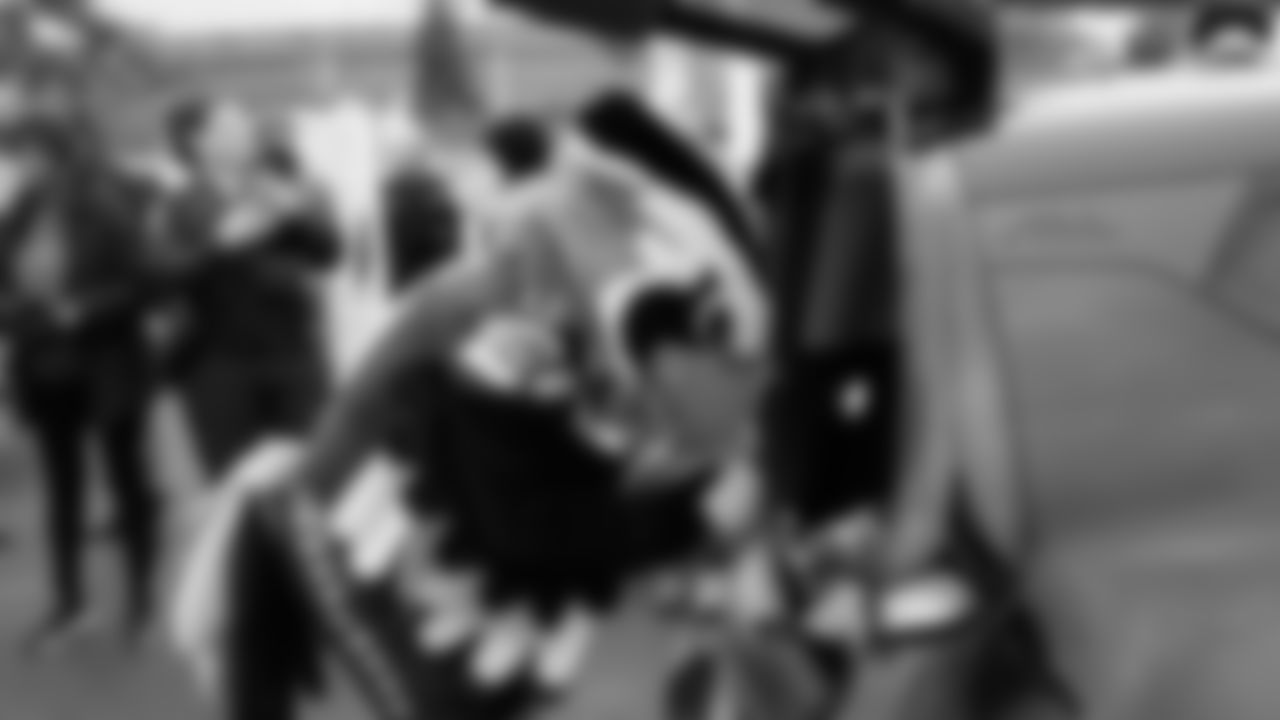 Seahawks Legend Marcus Trufant, quarterback Jalen Milroe, Blitz and the Seahawks Dancers participated in the Tacoma Police Department and Friends Thanksgiving Turkey Giveaway on November 18, 2025.