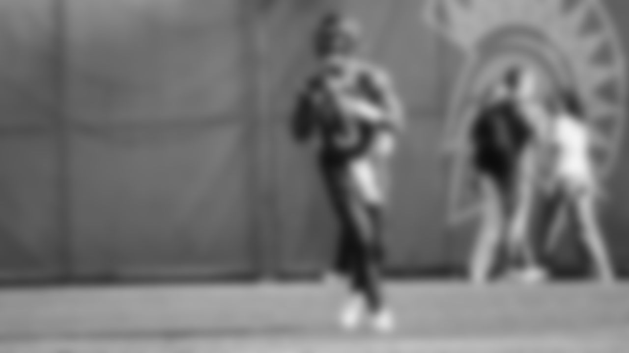 Seahawks quarterback Jalen Milroe (6) practiced on February 5, 2026 in San Jose, California.