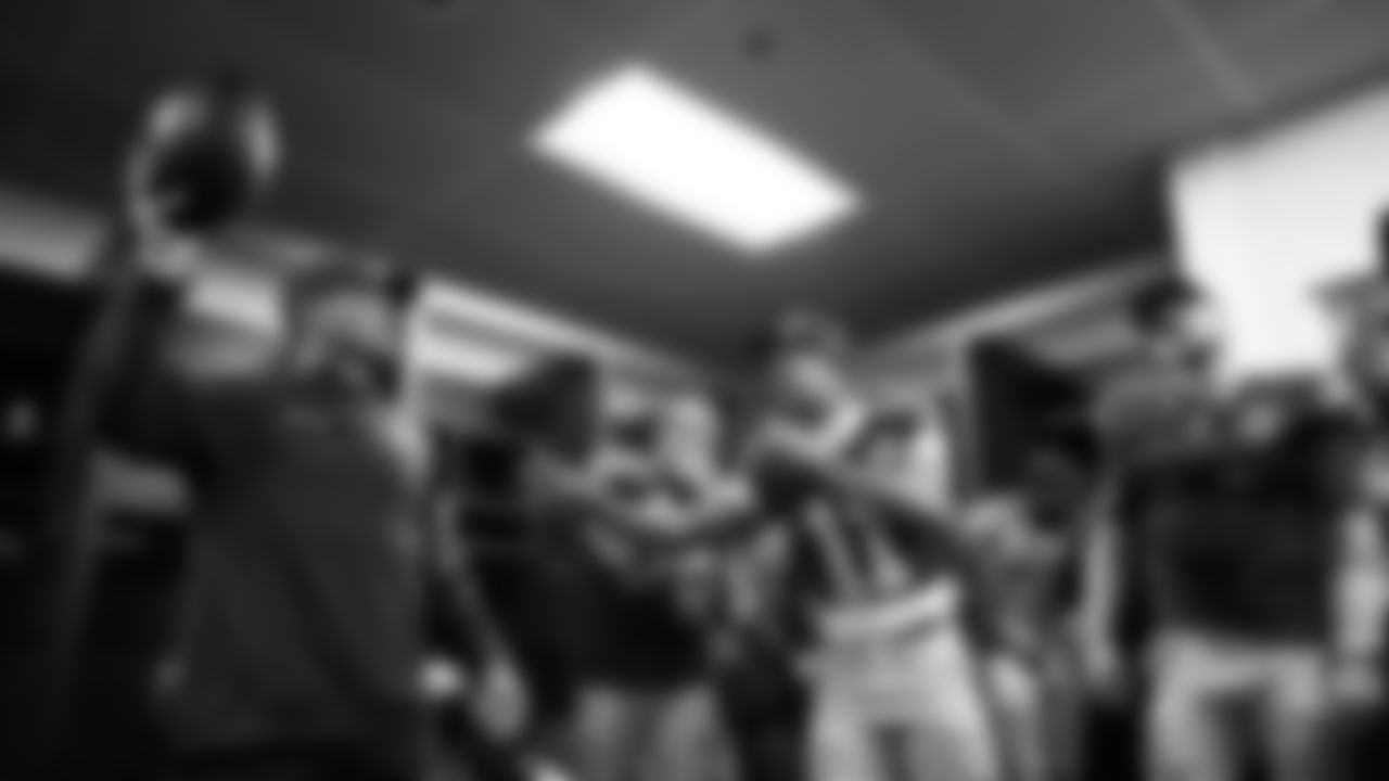 The Seahawks celebrated the victory over the Washington Commanders on Sunday Night Football at Northwest Stadium.