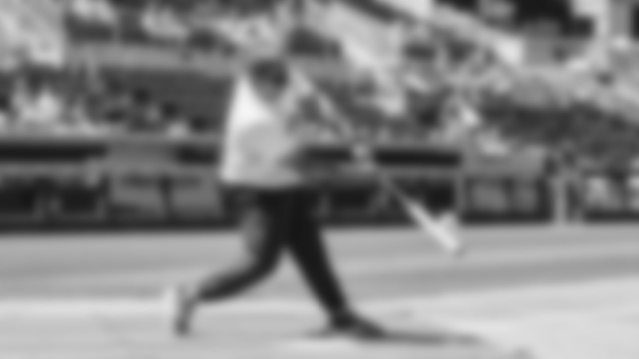 Seahawks wide receiver Jaxon Smith-Njigba hosted the fourth annual Seattle All-Star Classic softball game and home run derby at Cheney Field in Tacoma, Wash. on Saturday, July 12, 2025.