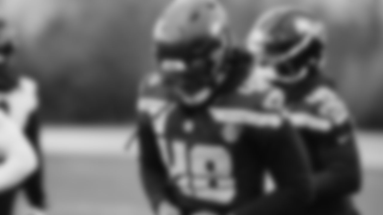 Seahawks linebacker Tyrice Knight (48) practiced on Wednesday, December 24, 2025 at the Virginia Mason Athletic Center.