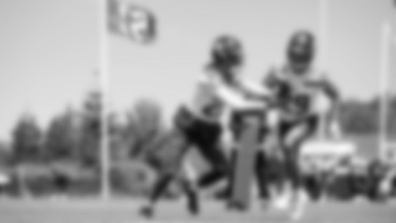 Seahawks cornerback Riq Woolen (27) and cornerback Josh Jobe (29) participated in a workout on day six of OTAs on Thursday, June 5, 2025 at the Virginia Mason Athletic Center.