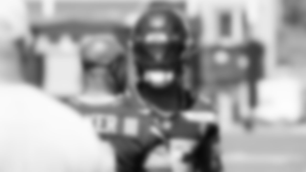 Seahawks running back Kenny McIntosh (25) participated in a workout on day one of minicamp on Tuesday, June 10, 2025 at the Virginia Mason Athletic Center.