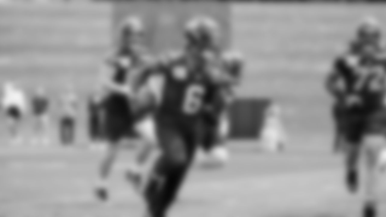 Seahawks quarterback Jalen Milroe (6) participated in a workout on day five of OTAs on Wednesday, June 4, 2025 at the Virginia Mason Athletic Center.