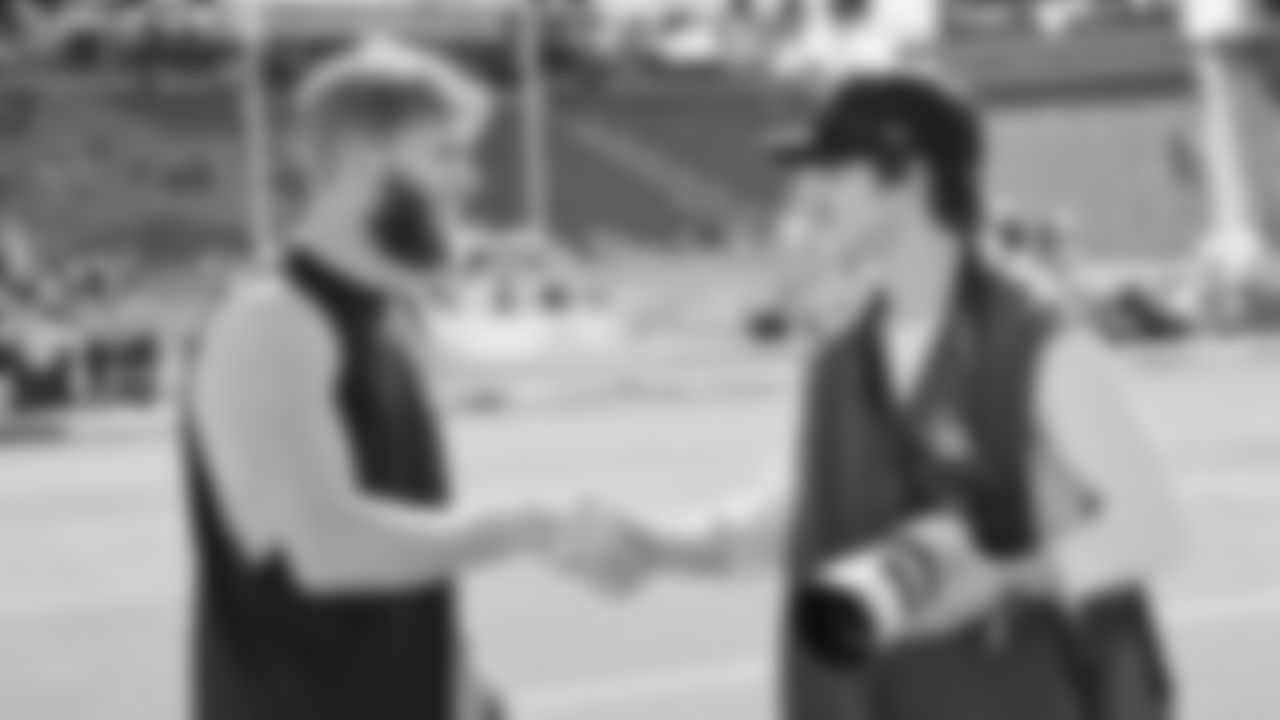 The Seahawks warm up ahead of Super Bowl LX vs. the Patriots at Levi's Stadium on Sunday, February 8, 2026.