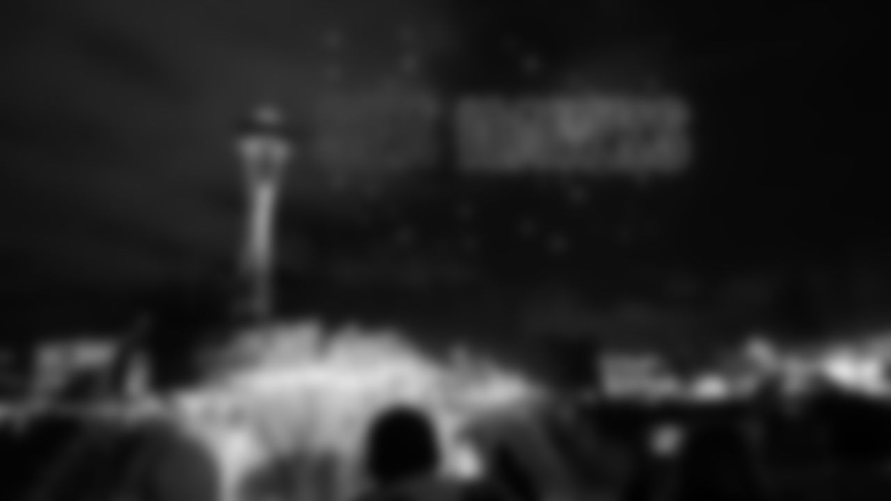 The Seahawks hosted a drone show at the Seattle Center on January 30, 2026 in honor of the team's postseason success.