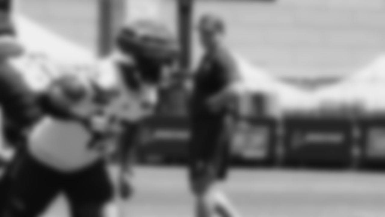 Seahawks head coach Mike Macdonald practiced on day two of training camp on July 24, 2025 at the Virginia Mason Athletic Center.