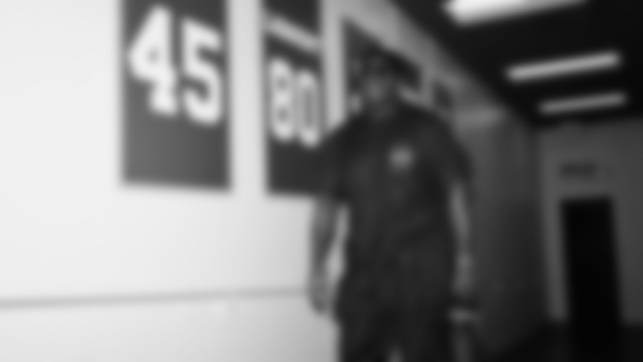 Seahawks center Olu Oluwatimi (55) arrived at Lumen Field for the Week 15 matchup vs. the Indianapolis Colts.