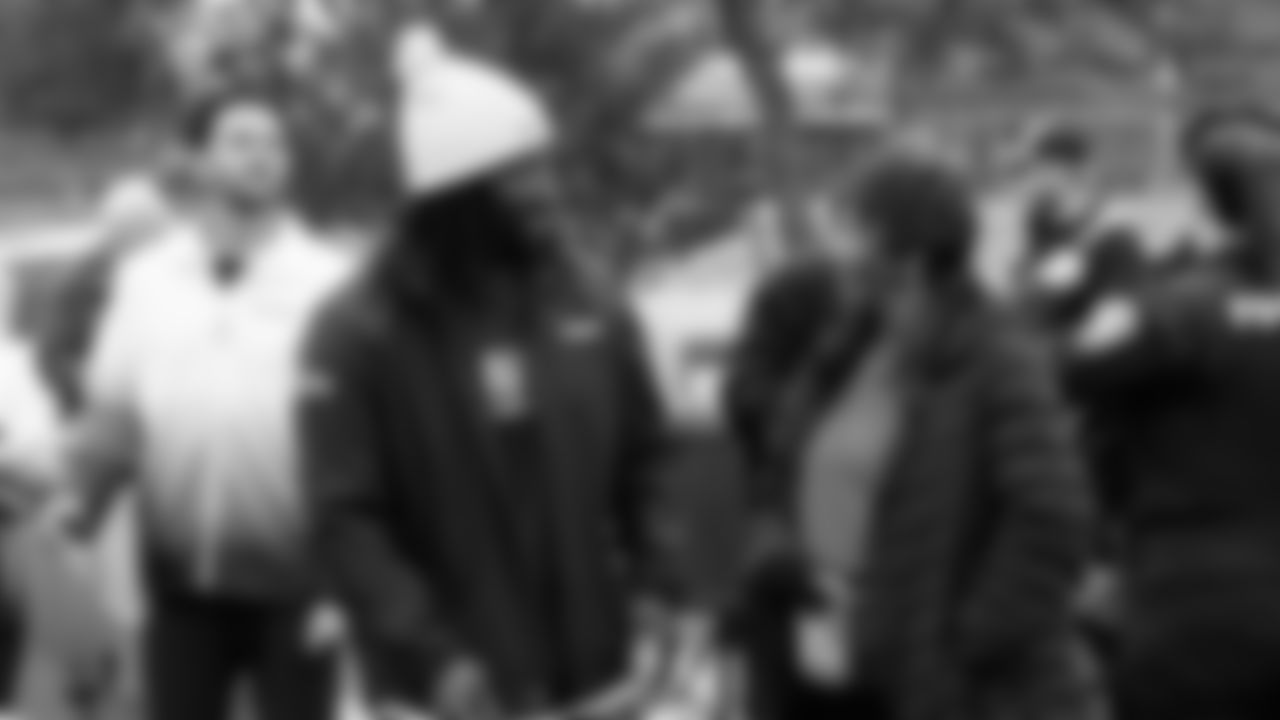 Seahawks Legend Marcus Trufant, quarterback Jalen Milroe, Blitz and the Seahawks Dancers participated in the Tacoma Police Department and Friends Thanksgiving Turkey Giveaway on November 18, 2025.