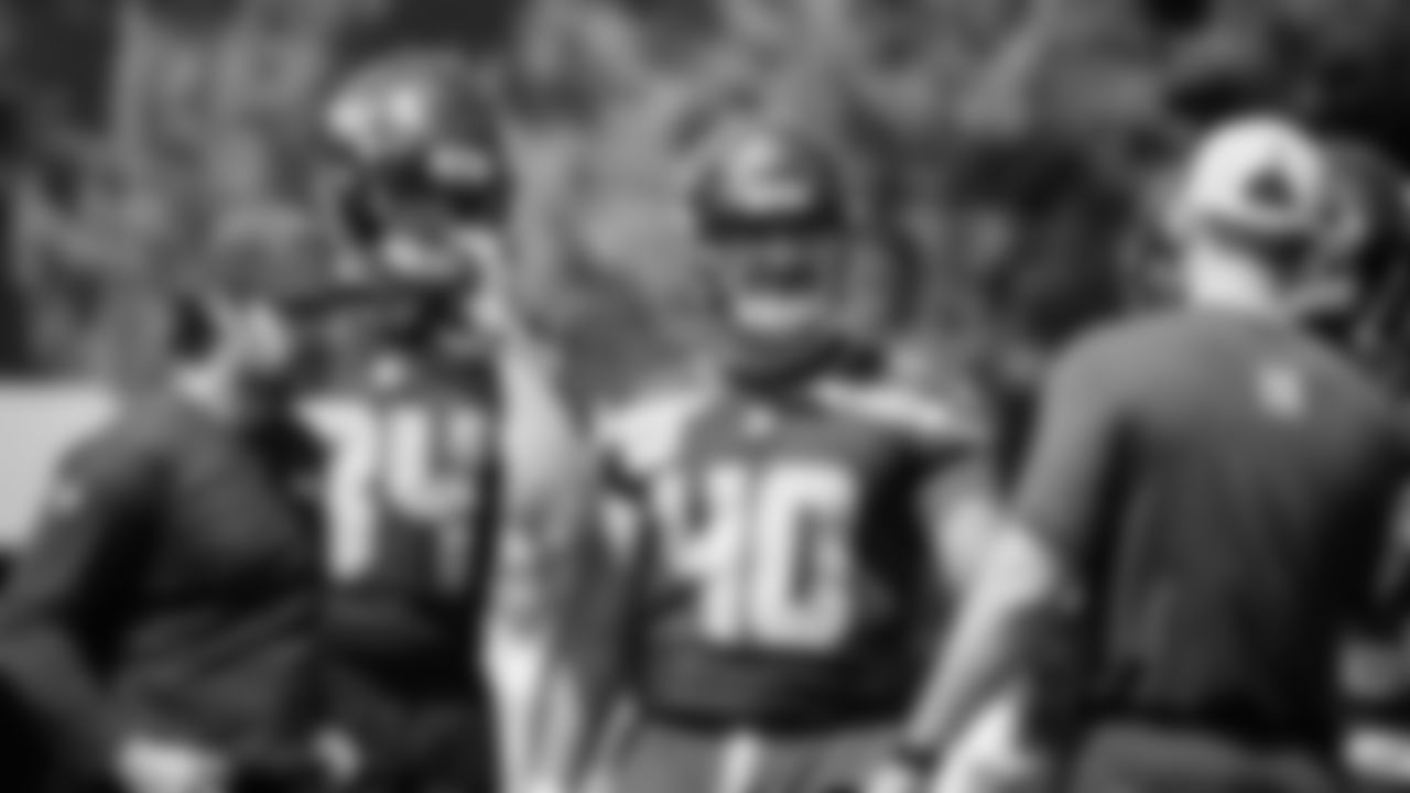 Fullback Robbie Ouzts (40) practiced on day one of rookie minicamp on May 2, 2025 at the Virginia Mason Athletic Center.