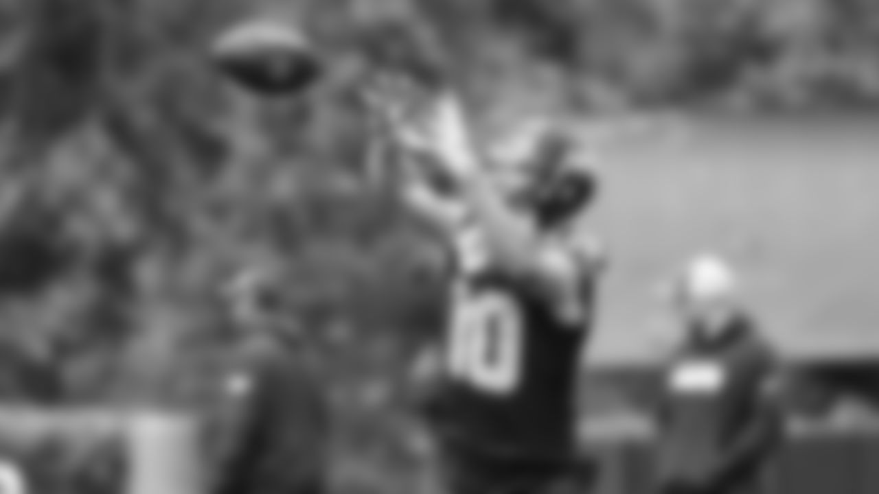 Seahawks wide receiver Cooper Kupp (10) participated in a workout on day two of OTAs on Thursday, May 29, 2025 at the Virginia Mason Athletic Center.