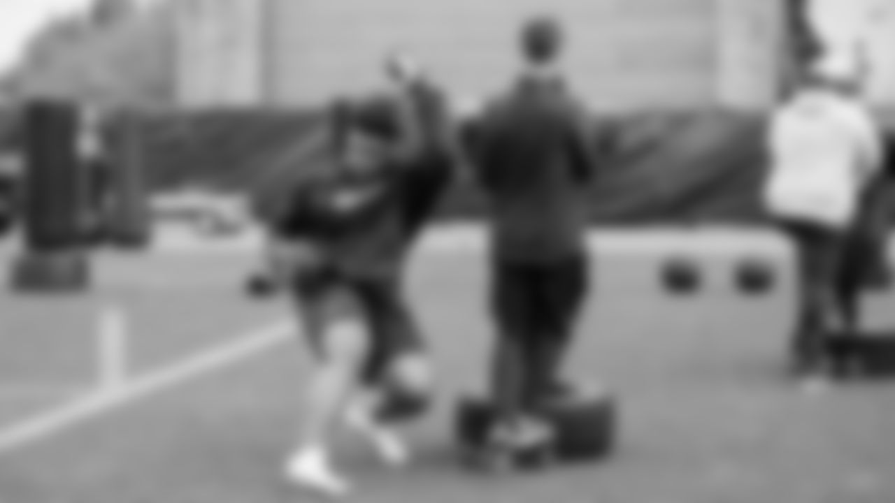 Seahawks defensive tackle Byron Murphy II (91) participated in a workout on May 7, 2025 at the Virginia Mason Athletic Center.