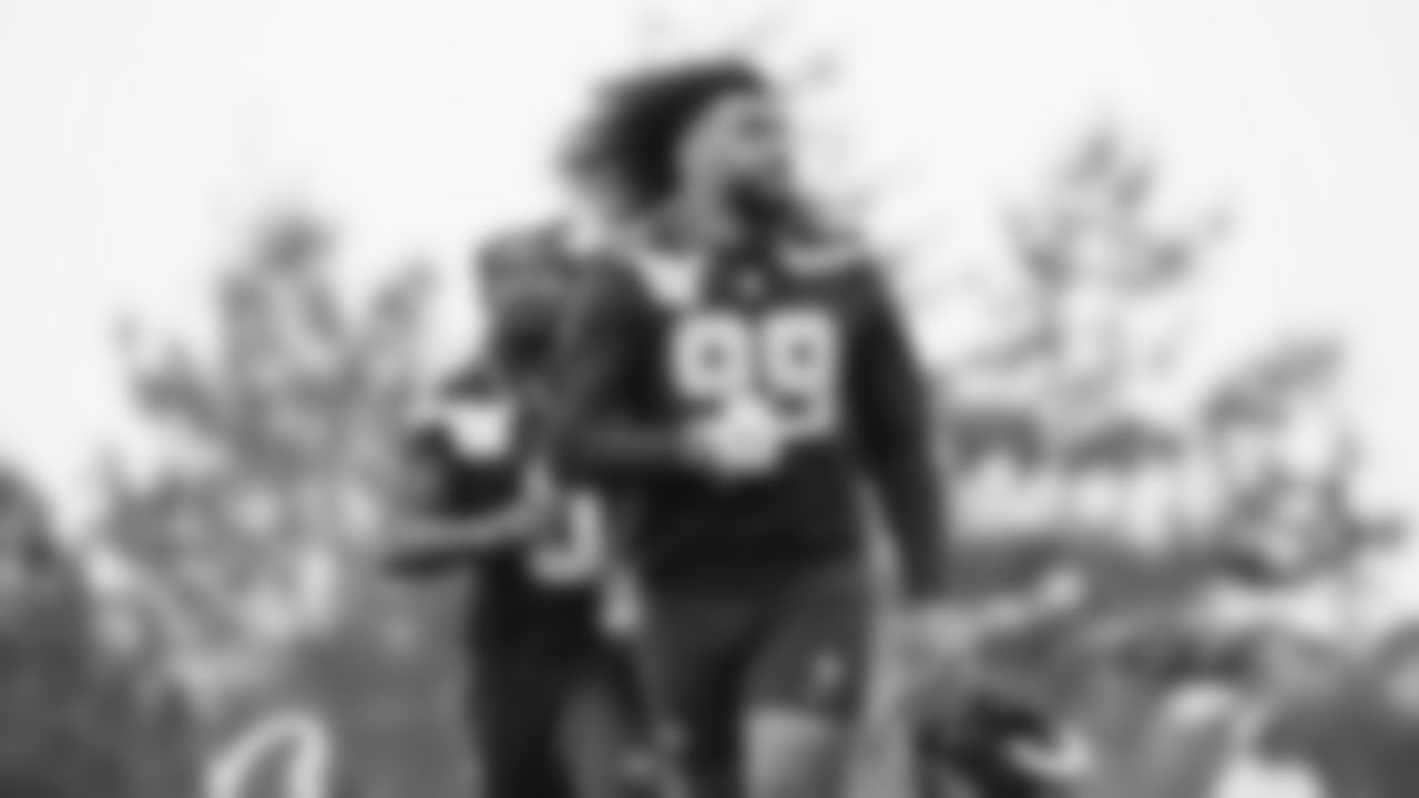 Seahawks defensive end Leonard Williams (99) practiced on Wednesday, November 12, 2025 at the Virginia Mason Athletic Center.