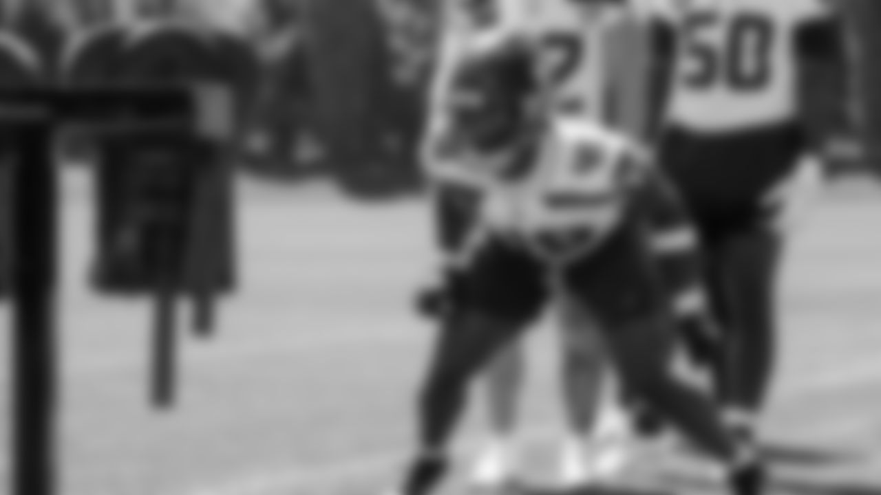 Seahawks linebacker Tyrice Knight (48) participated in a workout on day three of OTAs on Friday, May 30, 2025 at the Virginia Mason Athletic Center.