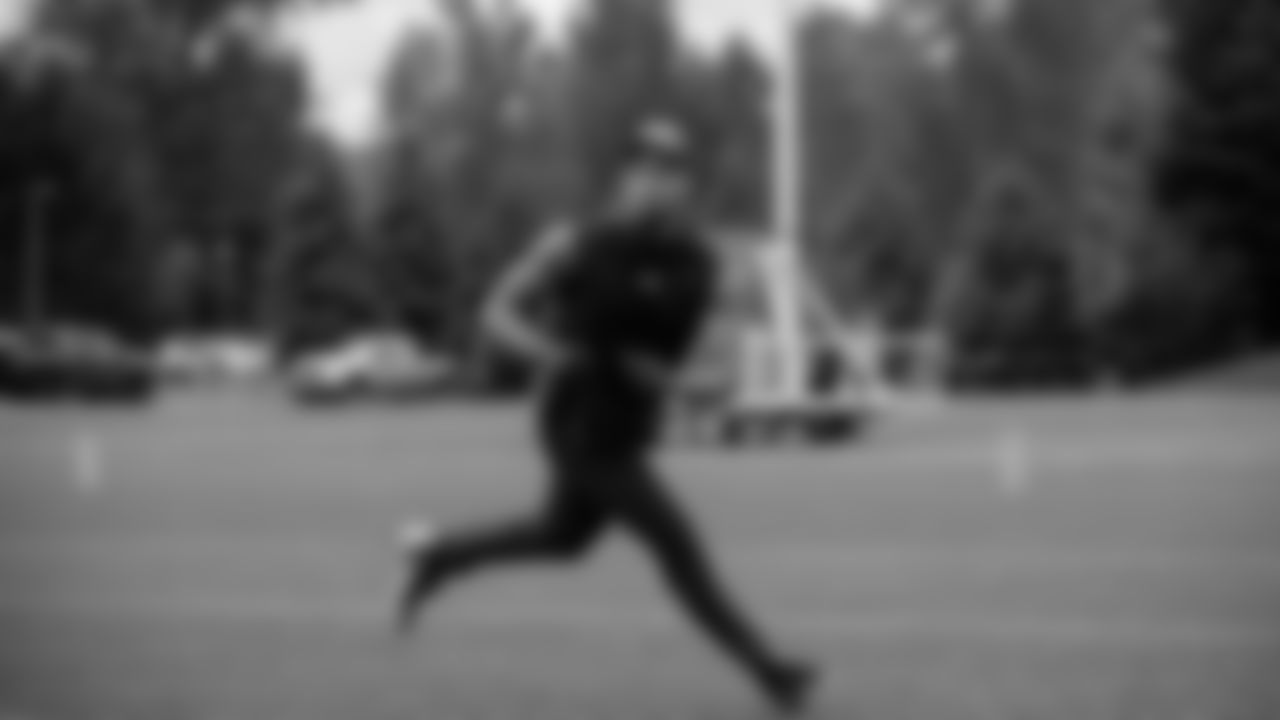 Seahawks wide receiver Jaxon Smith-Njigba (11) participated in a workout on May 20, 2025 at the Virginia Mason Athletic Center.