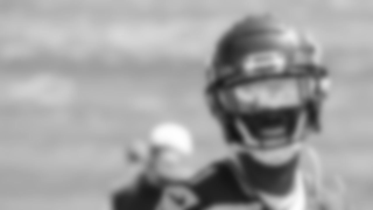 Seahawks wide receiver Marquez Valdes-Scantling (1) participated in a workout on day one of OTAs on Tuesday, May 27, 2025 at the Virginia Mason Athletic Center.