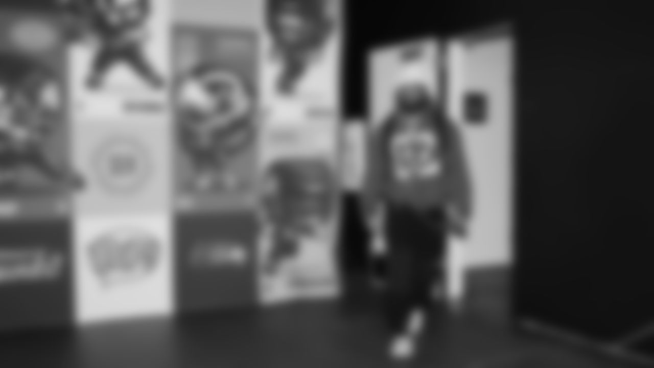 Seahawks running back Cam Akers (30) arrived at Lumen Field for the Week 15 matchup vs. the Indianapolis Colts.