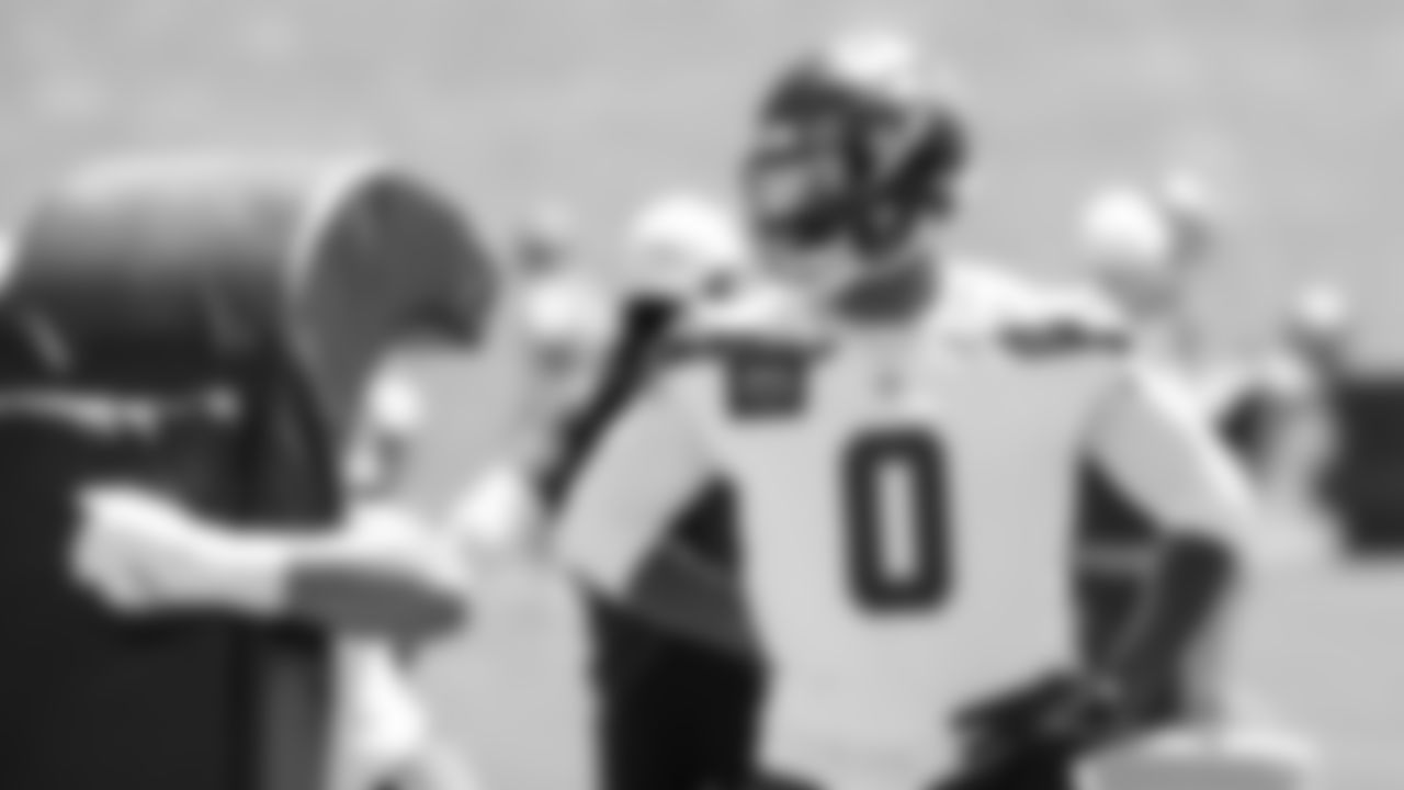 Seahawks defensive end DeMarcus Lawrence (0) participated in a workout on day three of OTAs on Friday, May 30, 2025 at the Virginia Mason Athletic Center.