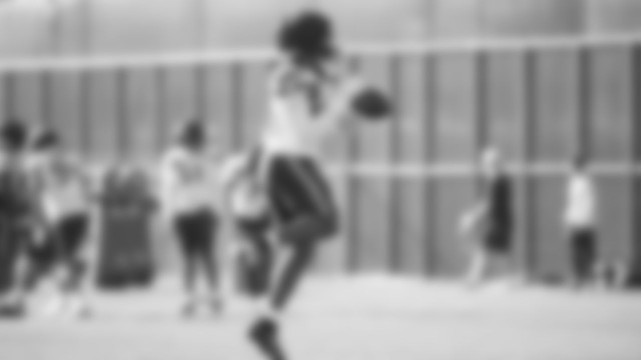 Seahawks linebacker Tyrice Knight (48) practiced on Wednesday, February 4, 2026 in San Jose, California.