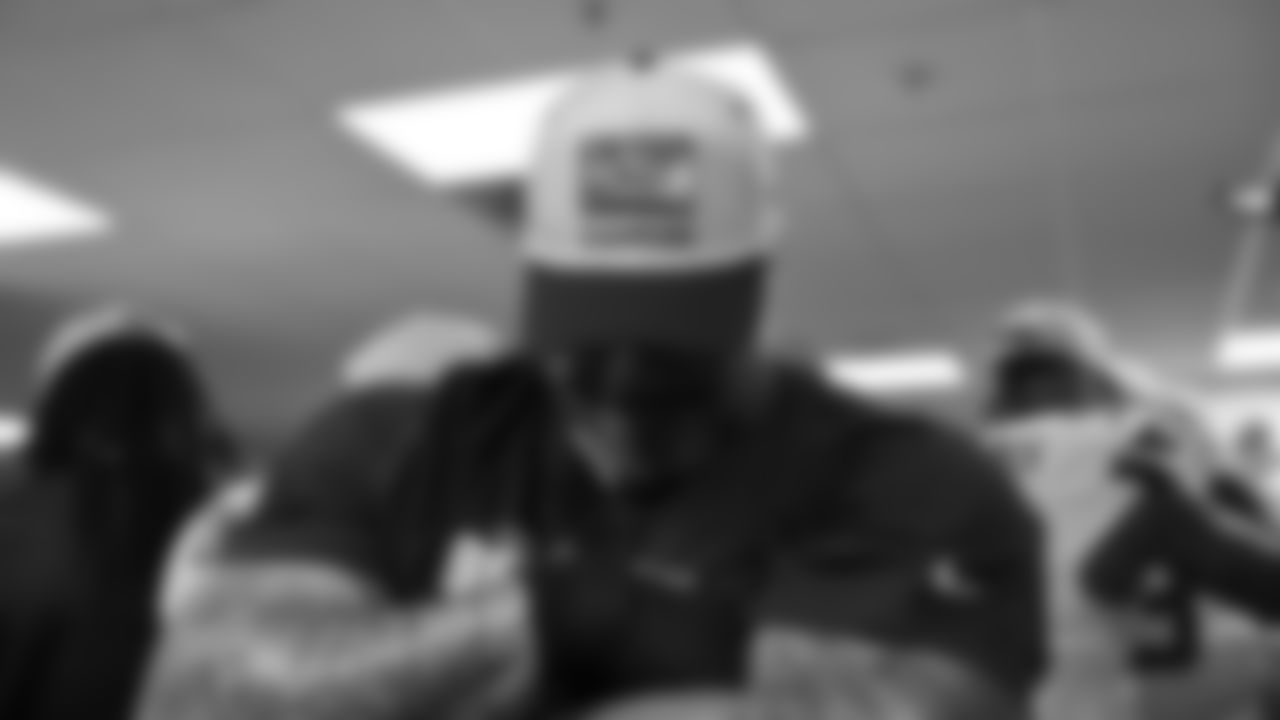 The Seahawks celebrated the win vs. the 49ers at Levi's Stadium in Week 18.