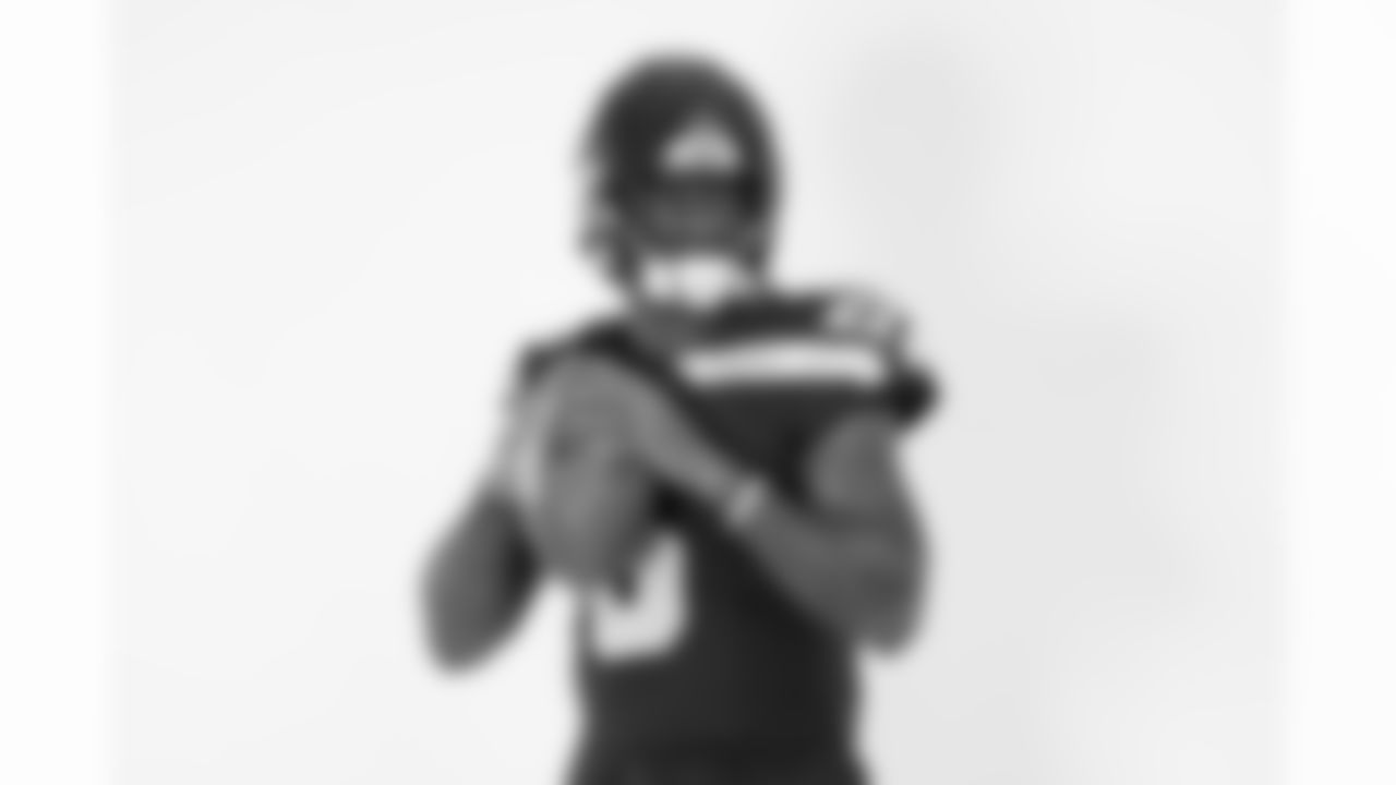 Seattle Seahawks quarterback Jalen Milroe (6) poses for a portrait during the NFLPA Rookie Premiere on Saturday, May 17, 2025 in Thousand Oaks, Calif. (Ben Liebenberg/NFL)