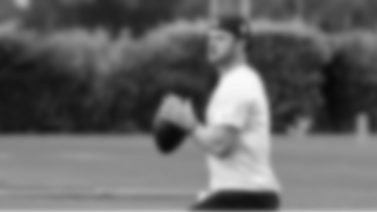 Seahawks quarterback Sam Darnold (14) participated in a workout on May 14, 2025 at the Virginia Mason Athletic Center.
