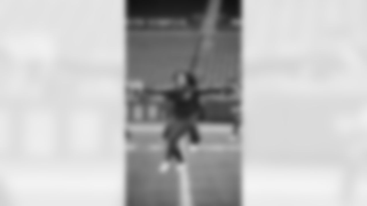 A backstage look of the dancers preparing for the Week 10 matchup against the Cardinals on November 9, 2025