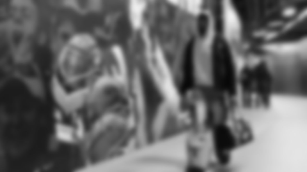 arrived at Lumen Field for the NFC divisional round game vs. the San Francisco 49ers on January 17, 2026.