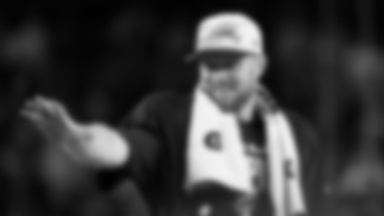 Seattle Seahawks quarterback Sam Darnold waves from the podium after a win over the New England Patriots in the NFL Super Bowl 60 football game Sunday, Feb. 8, 2026, in Santa Clara, Calif. (AP Photo/Matt Slocum)