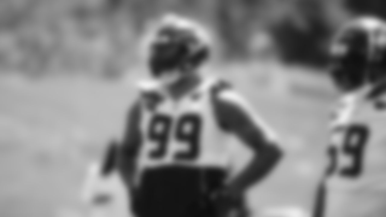 Seahawks defensive end Leonard Williams (99) participated in a workout on day four of OTAs on Monday, June 2, 2025 at the Virginia Mason Athletic Center.