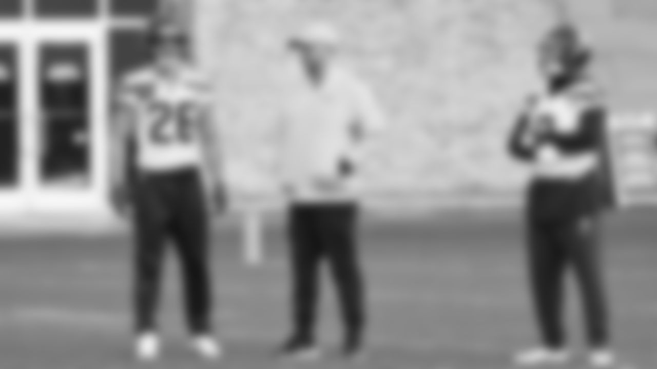 Seahawks running back Zach Charbonnet (26) and running back Kenneth Walker III (9) practiced on Wednesday, December 24, 2025 at the Virginia Mason Athletic Center.