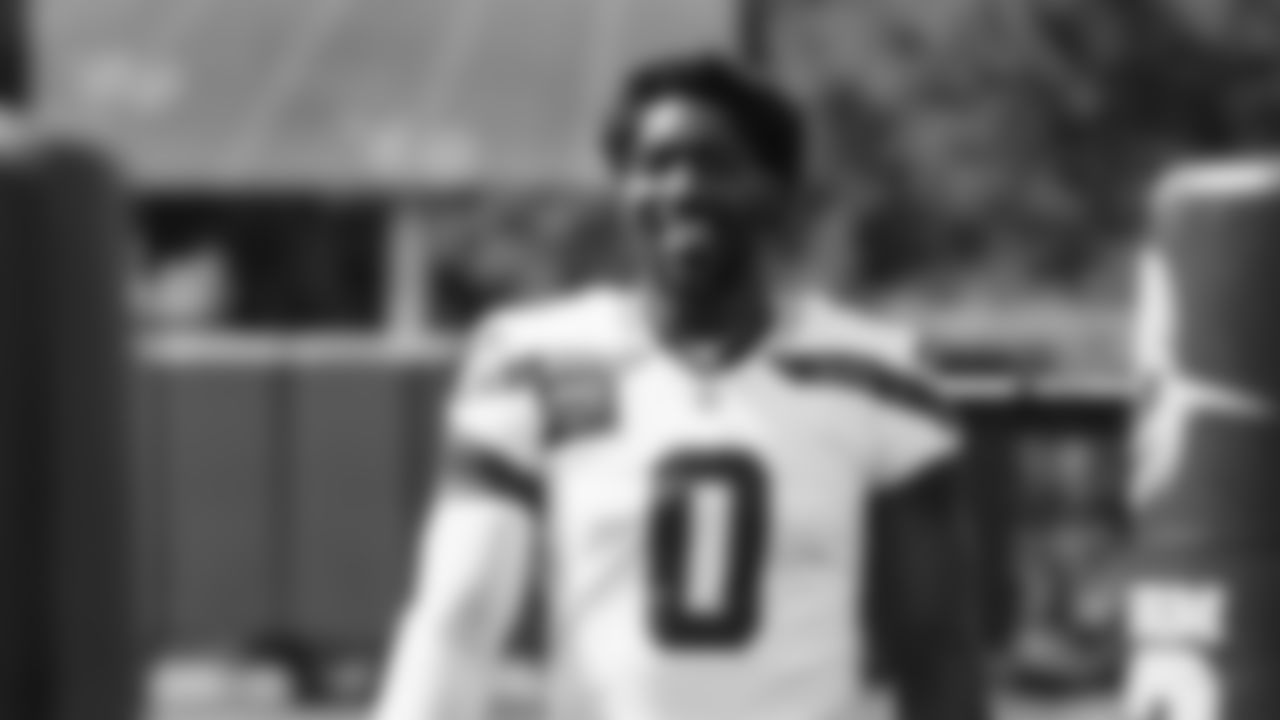 Seahawks defensive end DeMarcus Lawrence (0) practiced on Thursday, August 28, 2025 at the Virginia Mason Athletic Center.