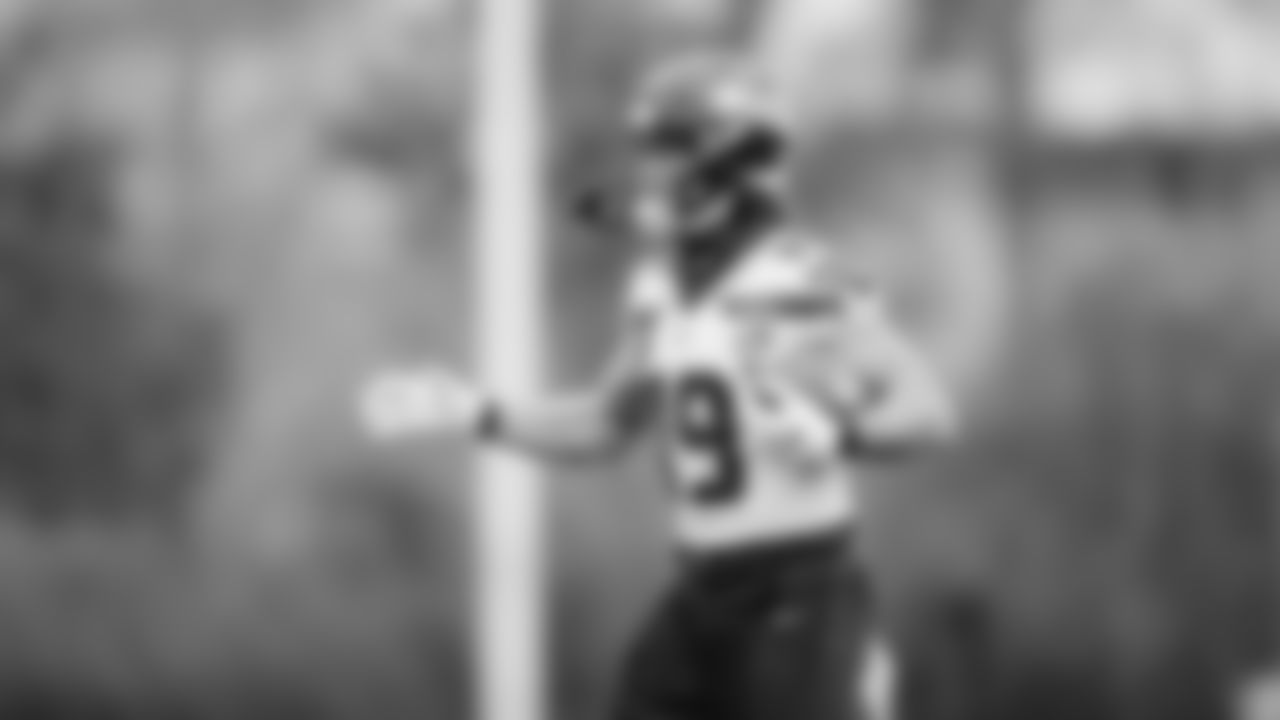 Seahawks wide receiver Jake Bobo (19) practiced on Wednesday, January 1, 2026 at the Virginia Mason Athletic Center.