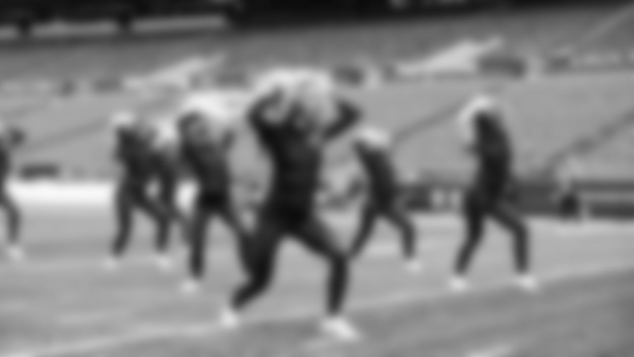 A backstage look at the dancers before the Week 7 game vs. the Texans on October 20, 2025.