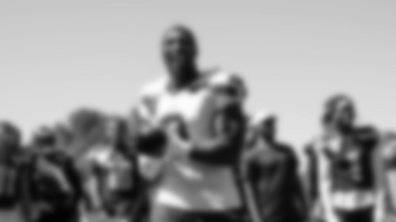 Seahawks defensive end DeMarcus Lawrence (0) practiced on August 10, 2025 at the Virginia Mason Athletic Center.
