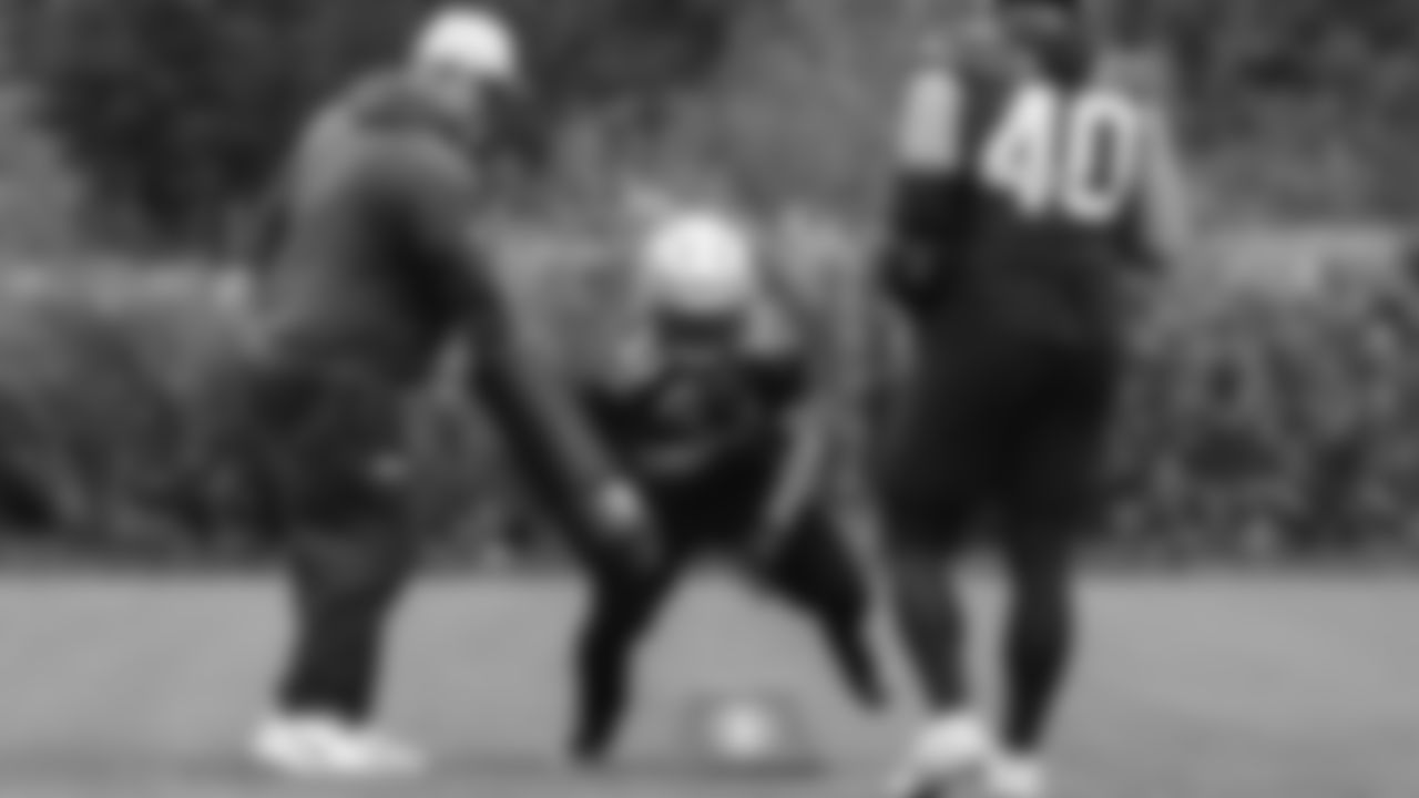 Seahawks running back Myles Gaskin (33) practiced on Thursday, November 27, 2025 at the Virginia Mason Athletic Center.