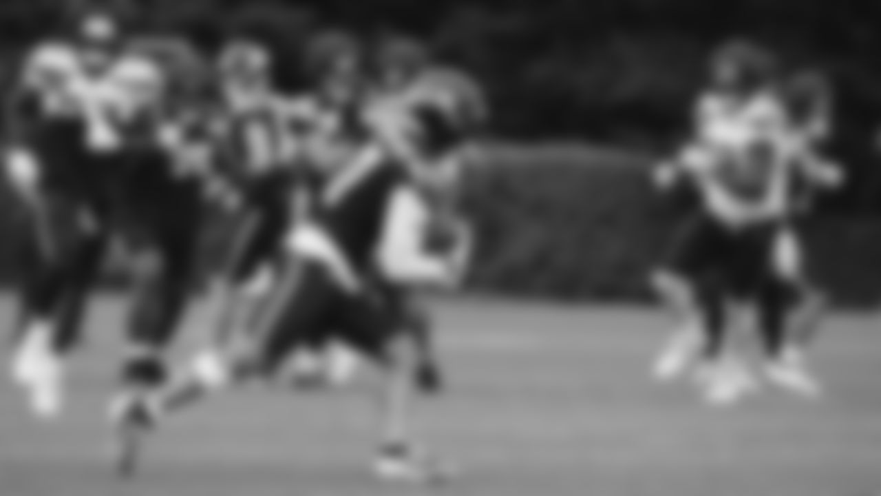 Seahawks wide receiver Jaxon Smith-Njigba (11) practiced on August 4, 2025 at the Virginia Mason Athletic Center.