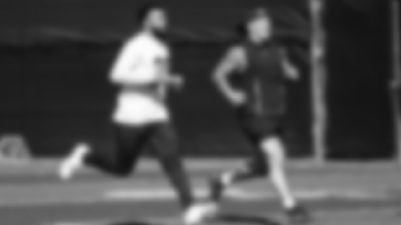 Seahawks safety Julian Love (20) and linebacker Drake Thomas (42) worked out on Monday, February, 2, 2026.