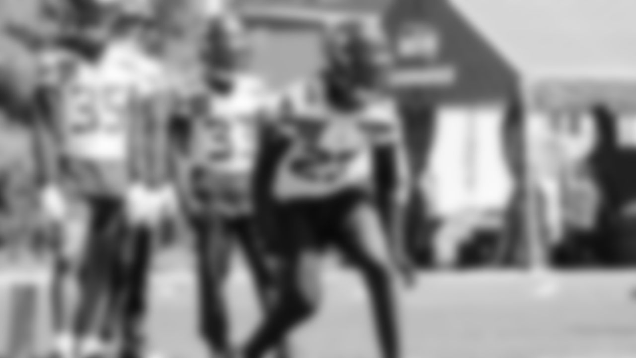 Seahawks cornerback Riq Woolen (27) participated in a workout on day three of OTAs on Friday, May 30, 2025 at the Virginia Mason Athletic Center.