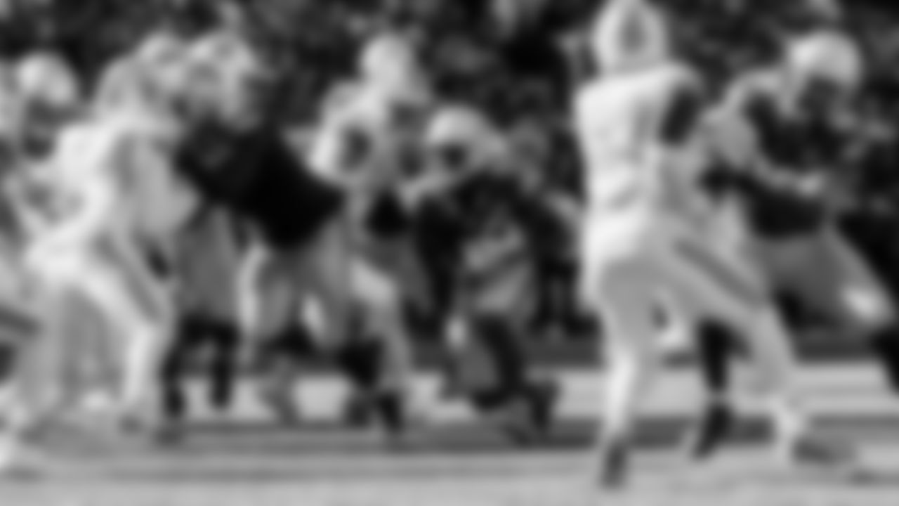 Seahawks running back Kenneth Walker III finds a hole.