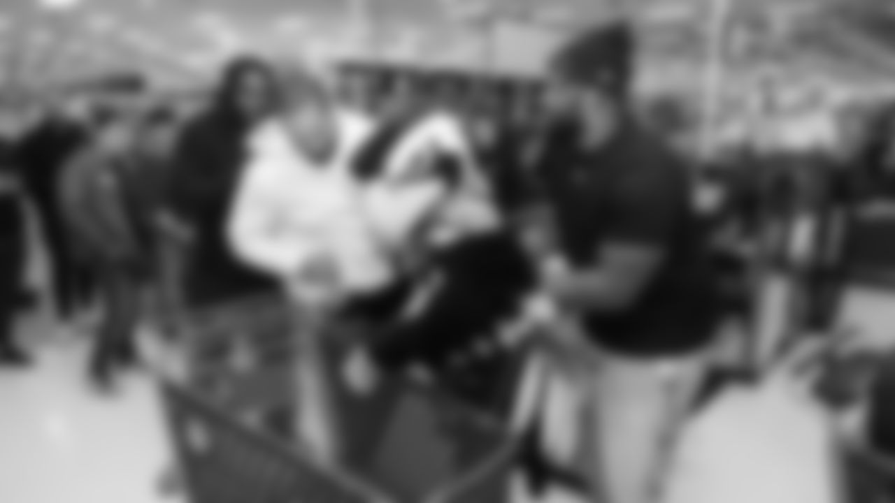 Seahawks offensive lineman Josh Jones was joined by fellow offensive linemen as they hosted a holiday shopping spree for kids from the Boys & Girls Club on December 9, 2025.