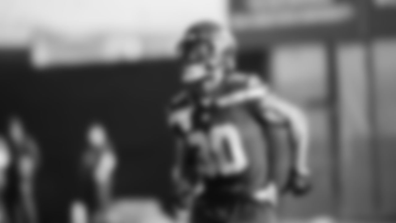 Seahawks running back Cam Akers (30) practiced on February 5, 2026 in San Jose, California.