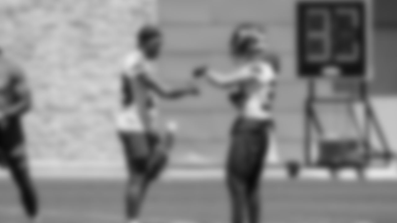 Seahawks cornerback Josh Jobe (29) and safety Ty Okada (39) participated in a workout on day three of OTAs on Friday, May 30, 2025 at the Virginia Mason Athletic Center.