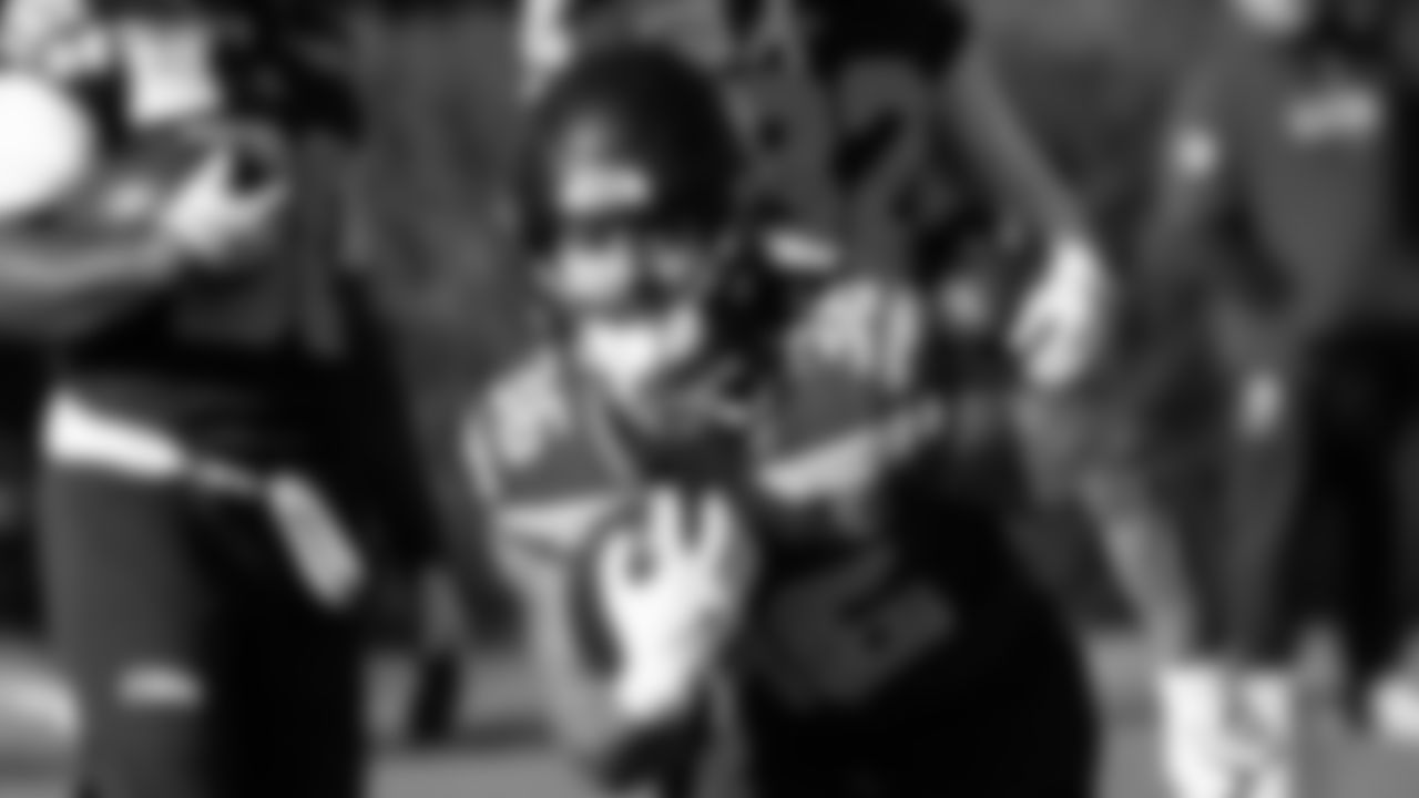 Seahawks running back George Holani (36) practiced on Wednesday, January 21, 2026 at the Virginia Mason Athletic Center.