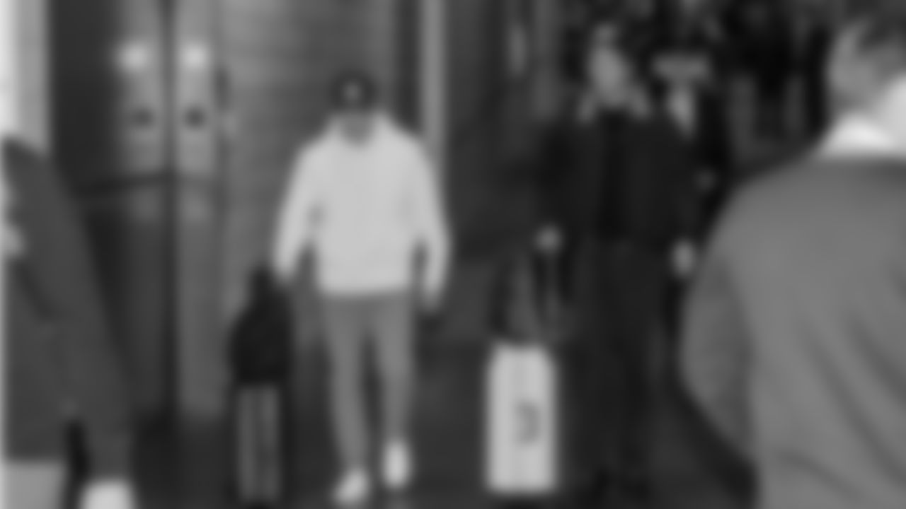 Seahawks kicker Jason Myers (5) and punter Michael Dickson (4) arrived at Nissan Stadium for the Week 12 matchup vs. the Titans in Nashville, Tennessee.