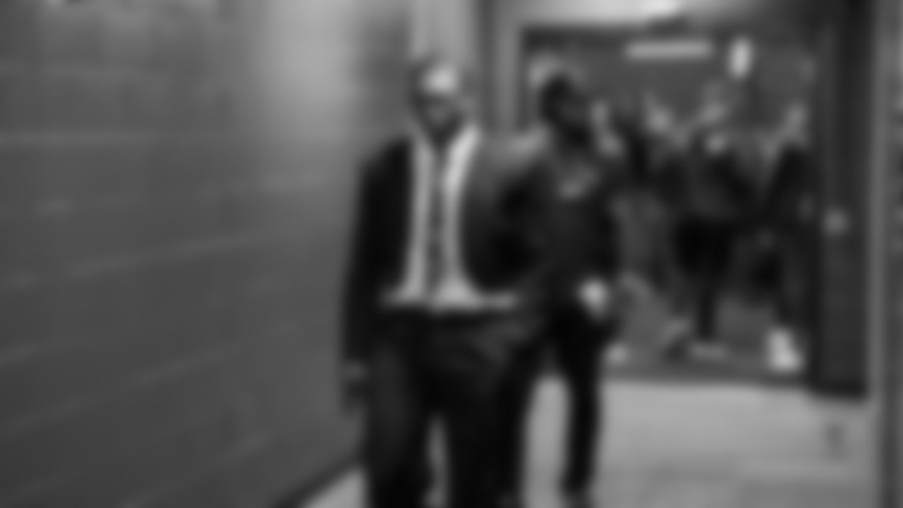 Seahawks safety D'Anthony Bell (23) arrived at Northwest Stadium for the Sunday Night Football matchup at the Washington Commanders in Week 9.