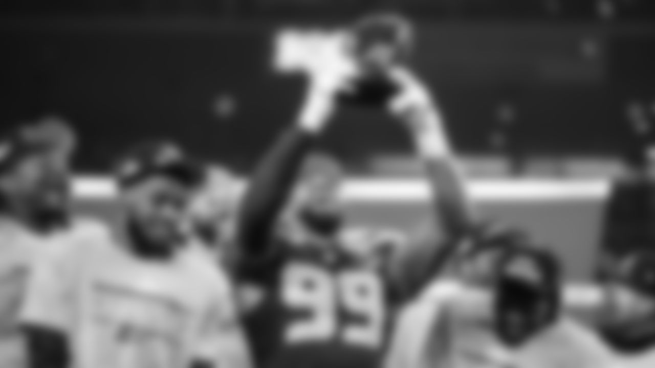 Seahawks defensive tackle Leonard Williams (99) vs. the Los Angeles Rams in the NFC Championship.