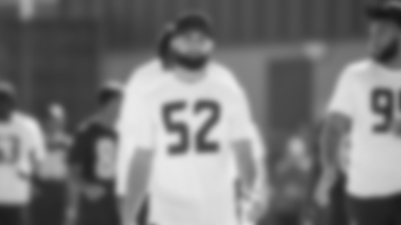 Seahawks linebacker Patrick O'Connell (52) practiced on Wednesday, February 4, 2026 in San Jose, California.