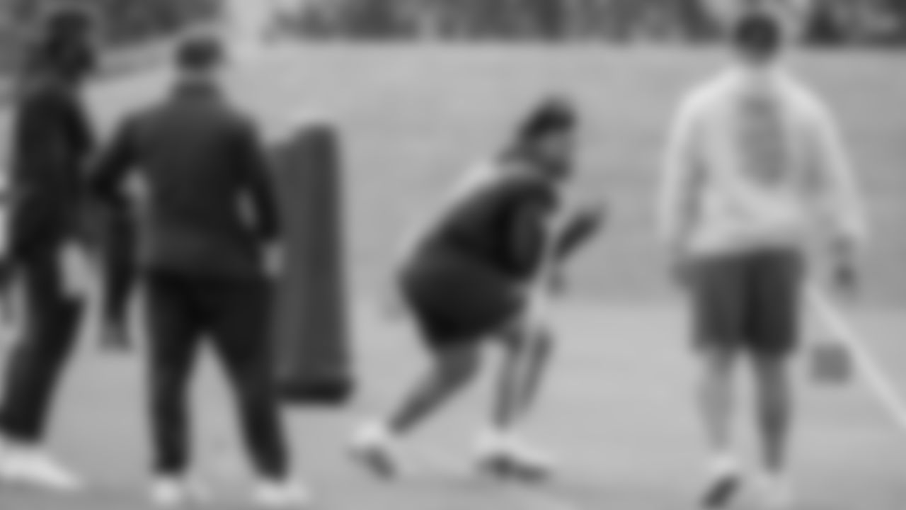 Seahawks defensive tackle Byron Murphy II (91) participated in a workout on May 8, 2025 at the Virginia Mason Athletic Center.