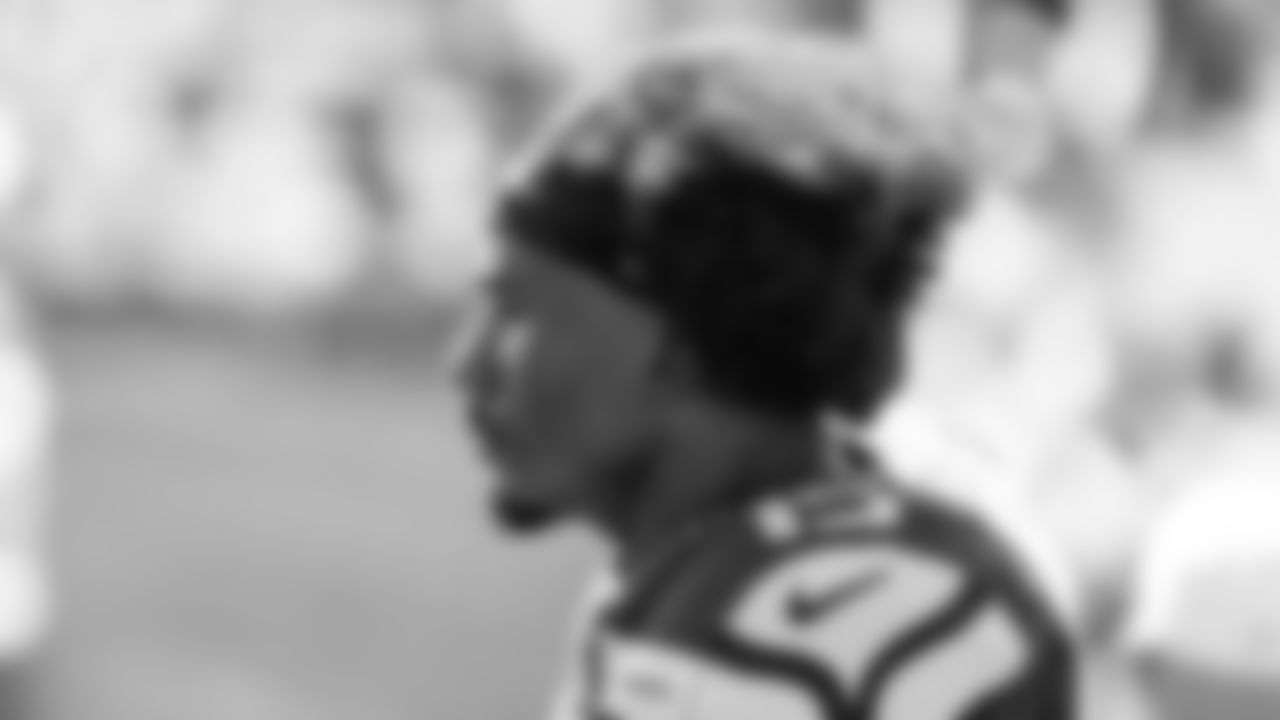 Seahawks wide receiver Tory Horton (15) practiced on August 10, 2025 at the Virginia Mason Athletic Center.